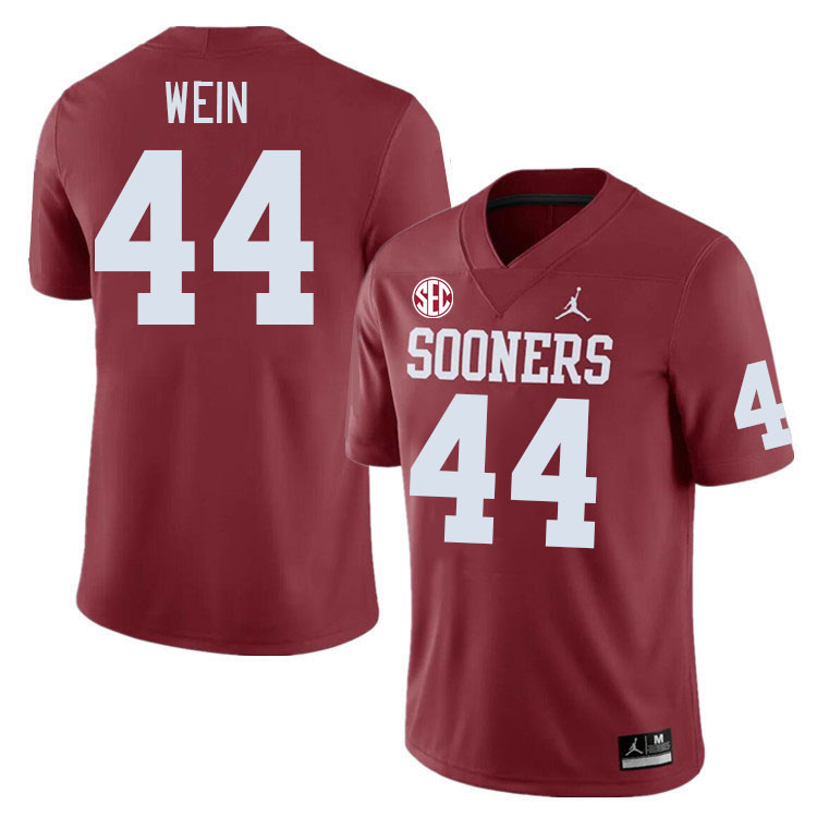 Men #44 Taylor Wein Oklahoma Sooners 2024 SEC Conference College Football Jerseys-Crimson